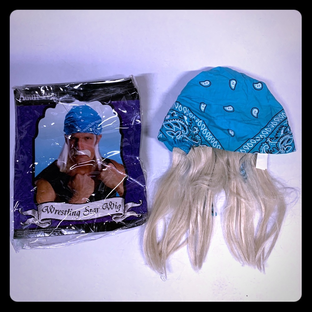 💜3/$15💜 Bandana with blonde wig attached men’s
